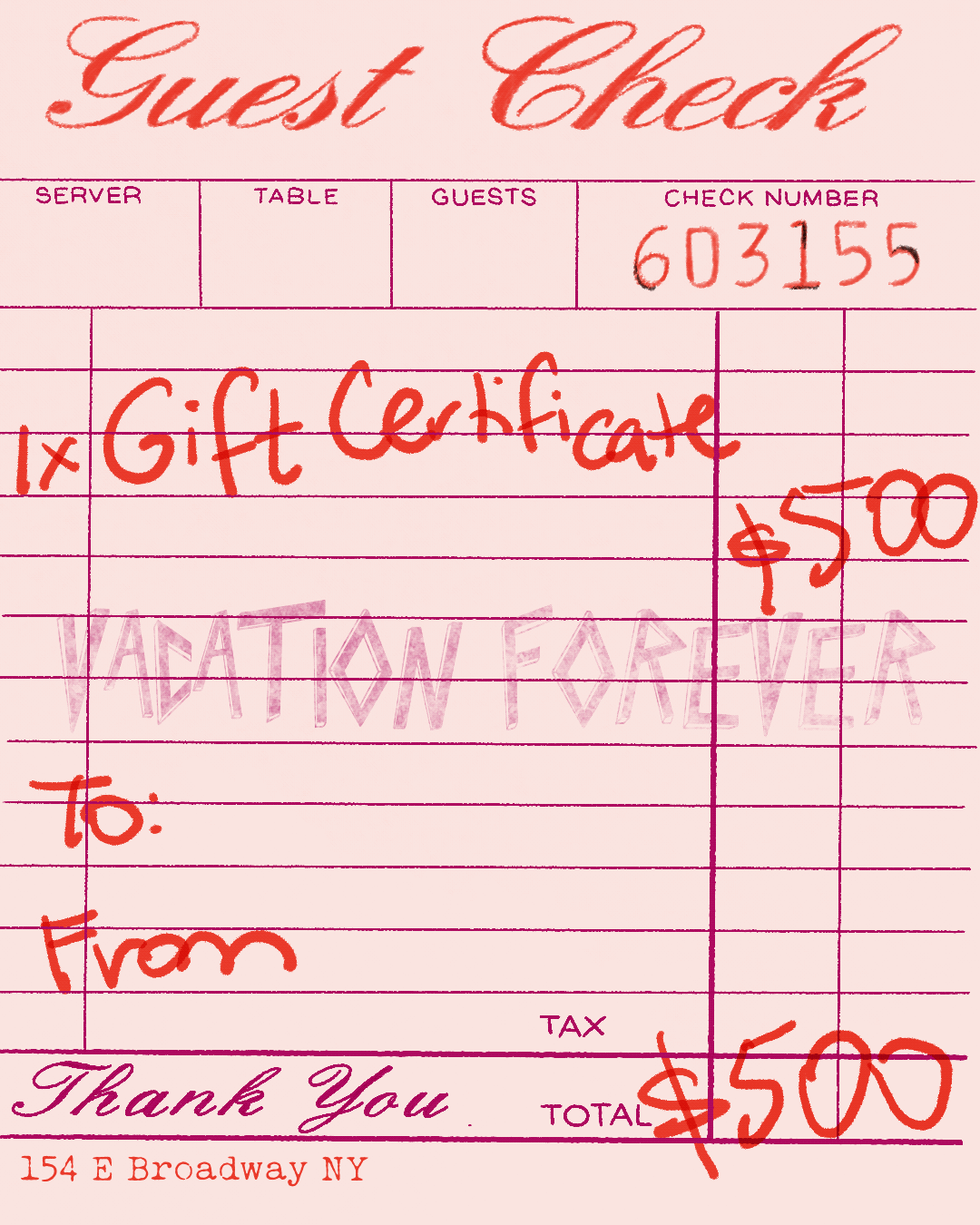 Vacation Forever Gift Card